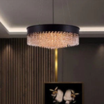 Crystal Coil Round Chandelier