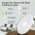 Clair 6W LED Luna Jb Conceal Down Lights, Cool White