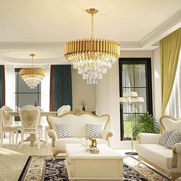 Golden Mamba Round Chandelier