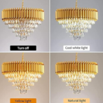 Golden Mamba Round Chandelier