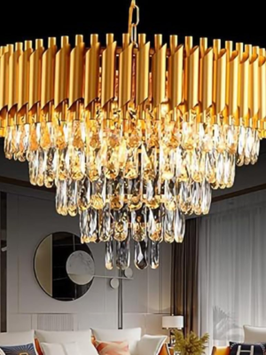 Golden Mamba Round Chandelier