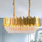 Golden Mamba Oval Chandelier